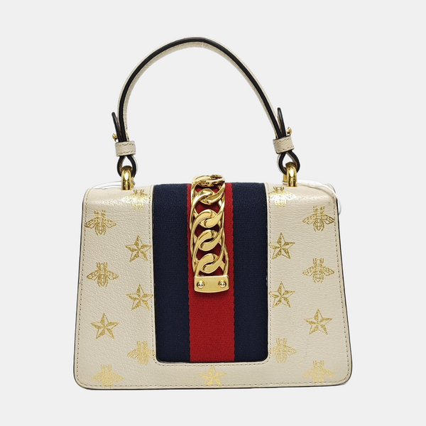 Authenticated pre-owned Sylvie Mini Calfskin White - Shoulder Bag at Looply