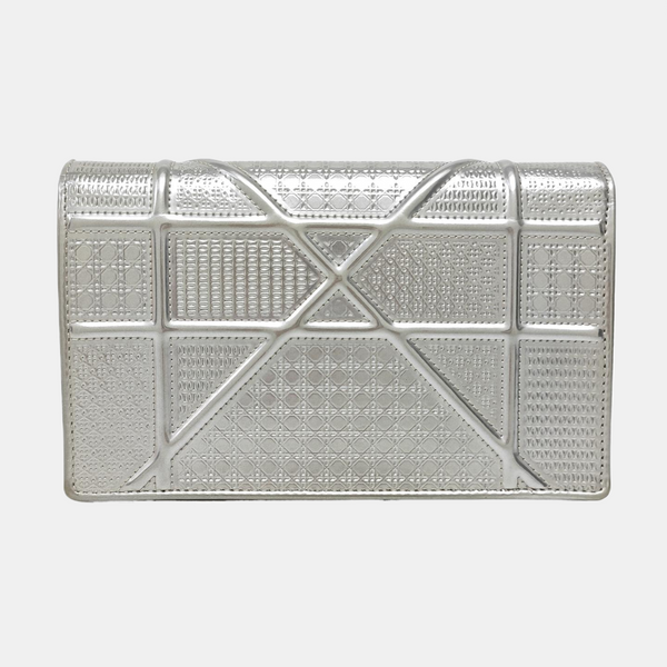Diorama Cannage Calfskin Silver