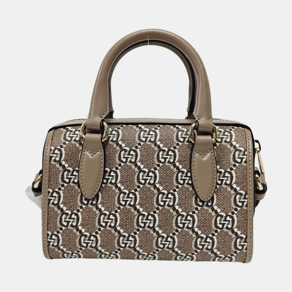Monogram Coated Canvas Shoulder Bag Super Mini Gray