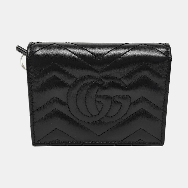 GG Marmont Mini Quilted Calfskin Black Wallet