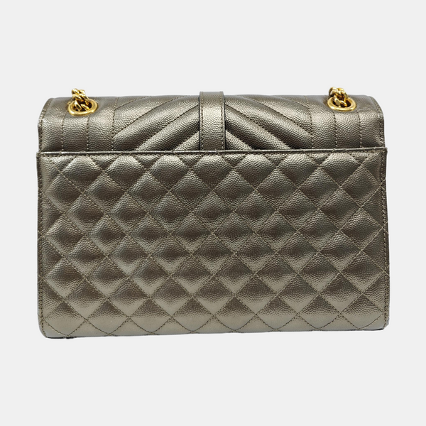 ENVELOPE Medium Chevron Calfskin Beige