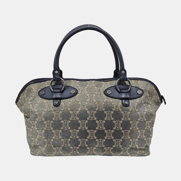Canvas Top Handle Bag Blue