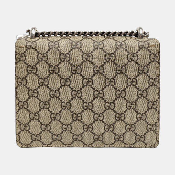 Dionysus Mini Monogram Coated Canvas Beige