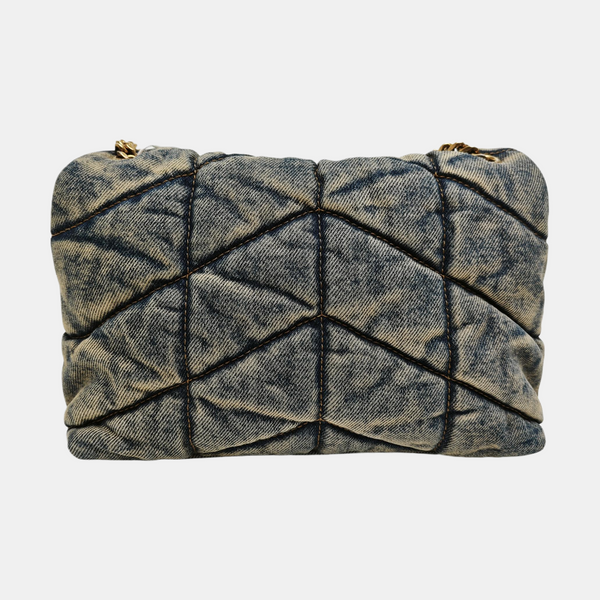 PUFFER Mini Quilted Denim Blue