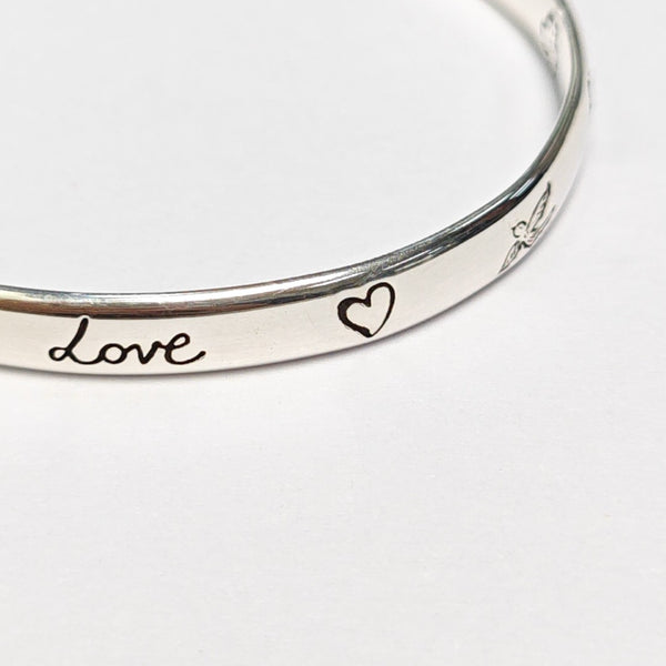 Blind For Love 925 Sterling Silver Bangle