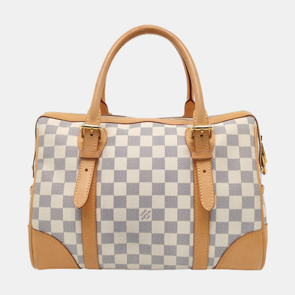 BERKELEY Damier Azur Coated Canvas White