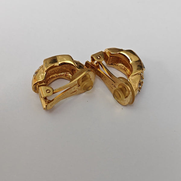 Metal Gold Clip On Earrings