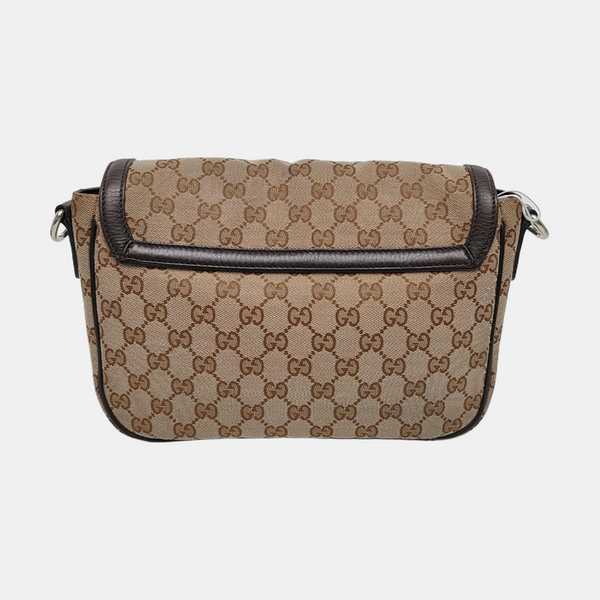 Monogram Canvas Shoulder Bag Brown
