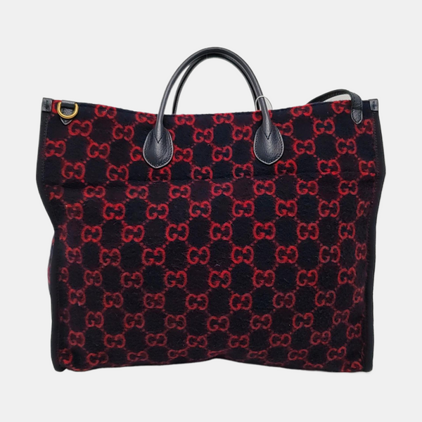 GG Wool Tote Monogram Wool Multicolor