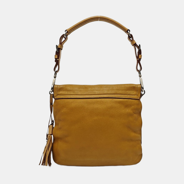 Calfskin Top Handle Bag Yellow