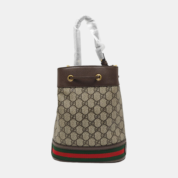 Ophidia Small Monogram Coated Canvas Beige