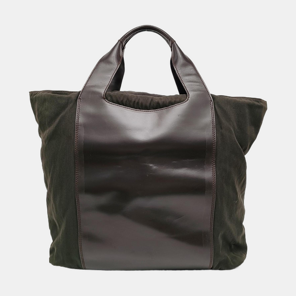 Canvas Top Handle Bag Green