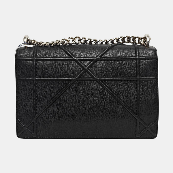Diorama Medium Quilted Calfskin Black