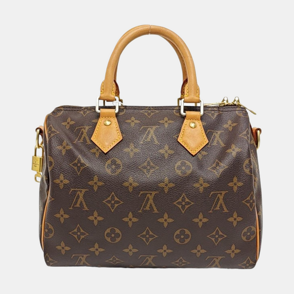 SPEEDY 25 Monogram Coated Canvas Brown