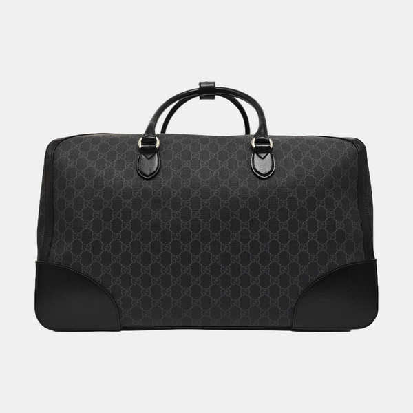 Monogram Coated Canvas Shoulder Bag Black