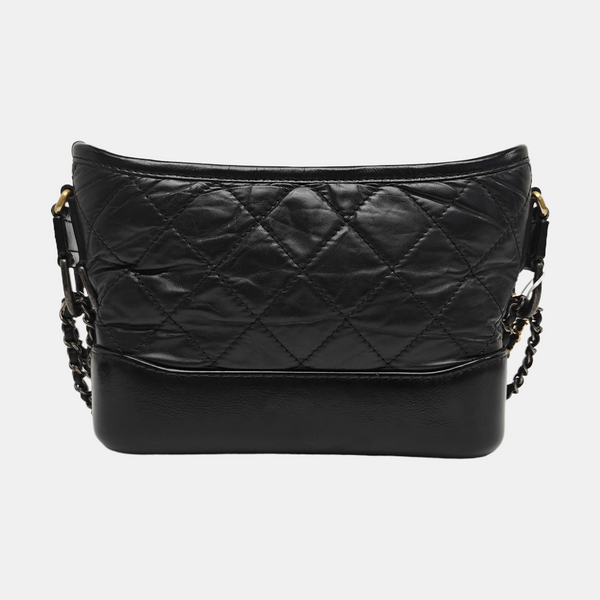 GABRIELLE Small Quilted Calfskin Black
