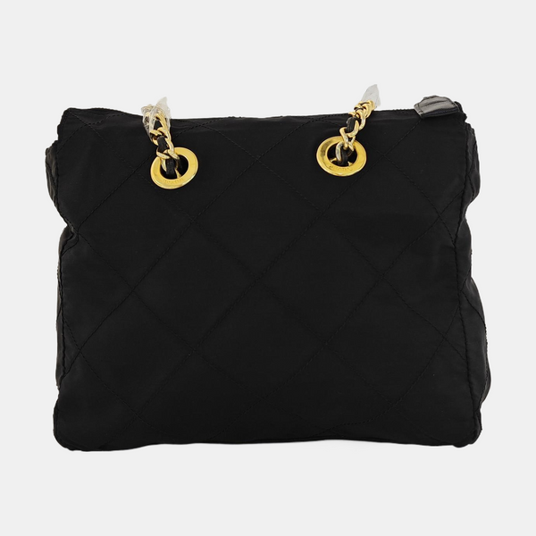 Nylon Quilted Nylon Black