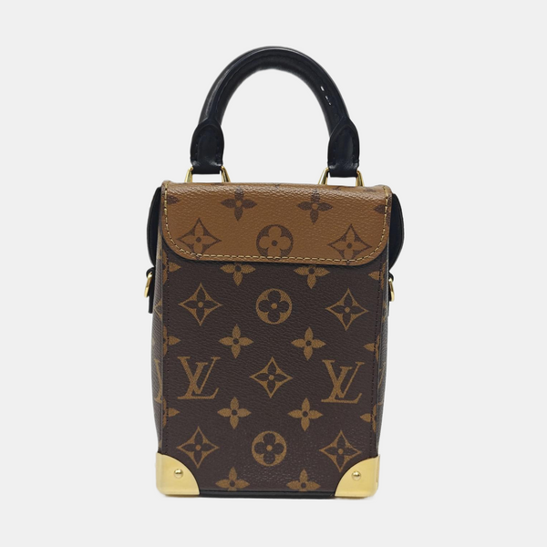 CAMERA BOX Monogram Coated Canvas Brown