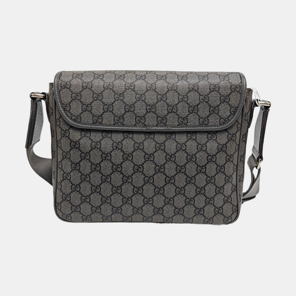Ophidia Medium Monogram Coated Canvas Gray