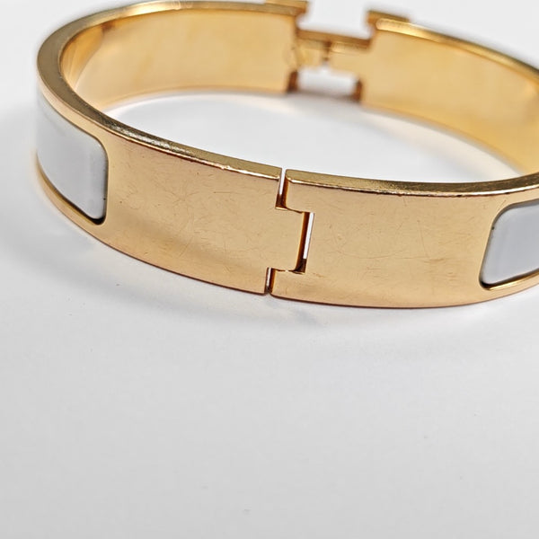 Clic H Metal Gold Bangle