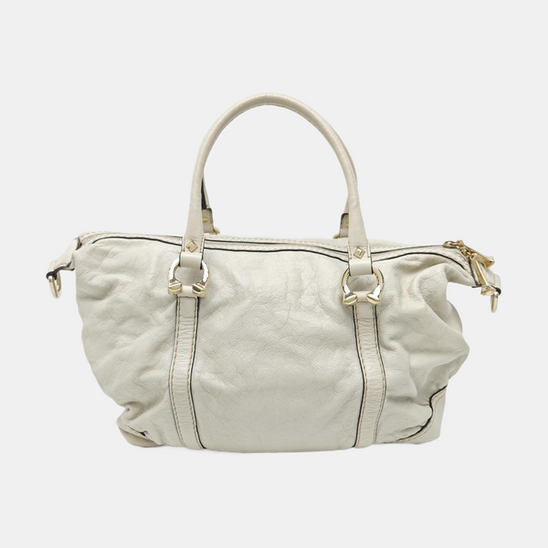 Calfskin Tote Bag White