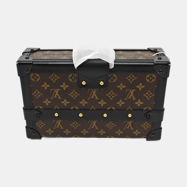 PETITE MALLE CAPITALE Monogram Coated Canvas Brown