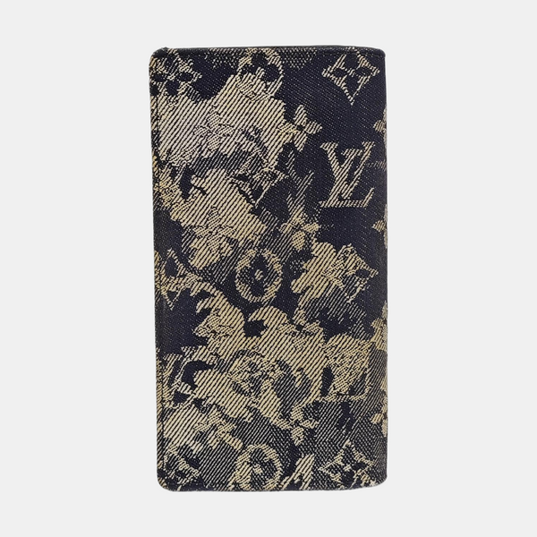 BRAZZA Monogram Denim Blue Wallet