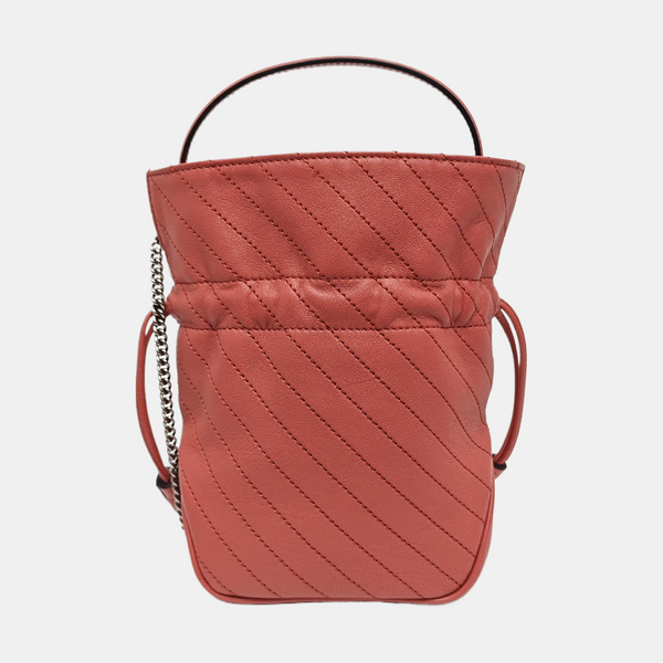 Authenticated pre-owned Blondie Mini Quilted Calfskin Red - Bucket Bag at Looply