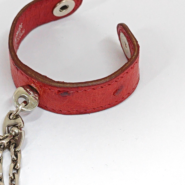 Red Leather Bag Charm