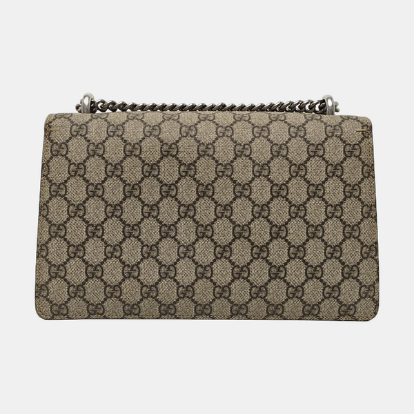 Dionysus Small Monogram Coated Canvas Beige