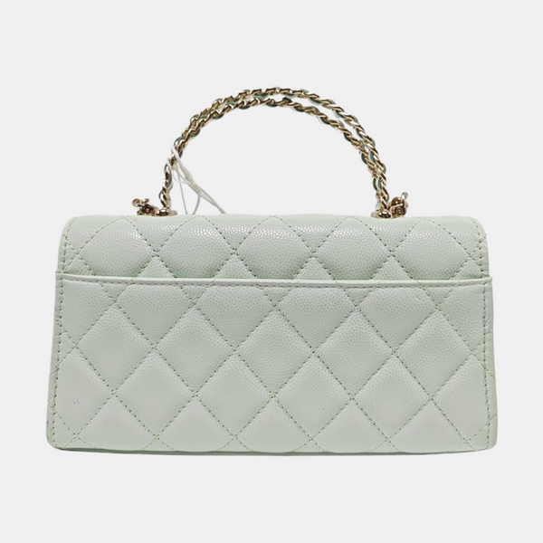 Quilted Grained Calfskin Green