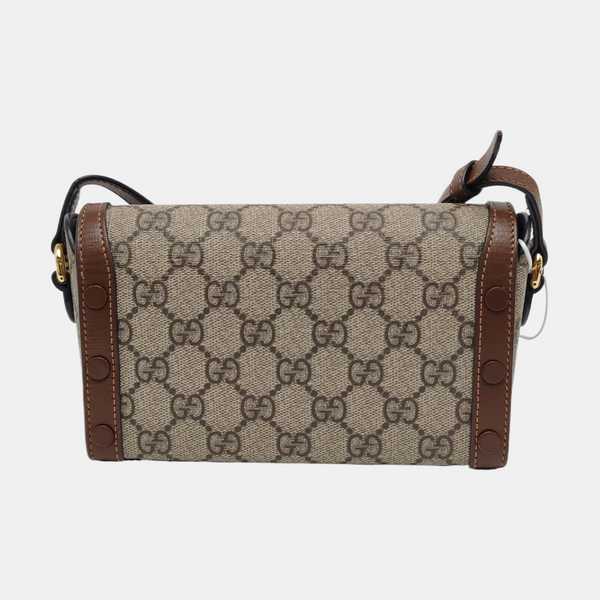 Horsebit 1955 Mini Monogram Coated Canvas Beige