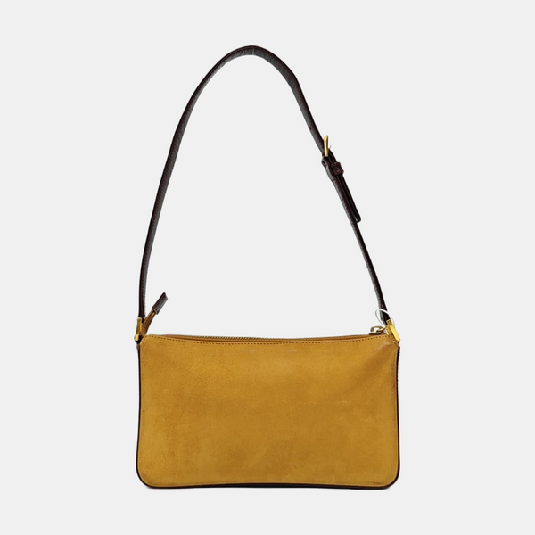 Fabric Top Handle Bag Brown