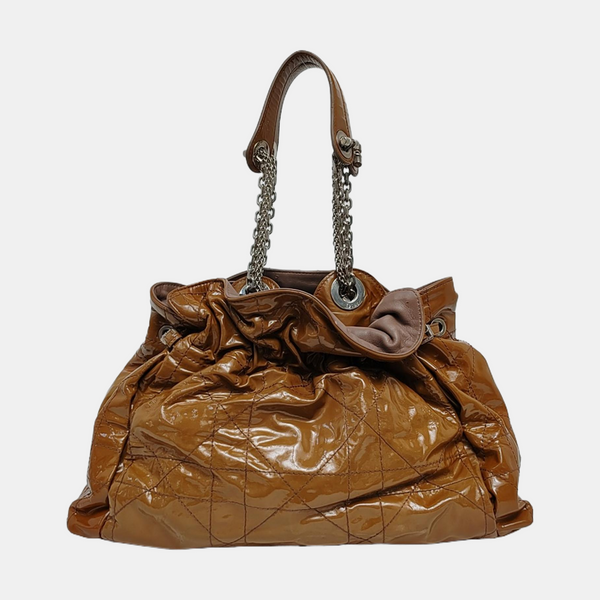 Le Trente Cannage Patent Leather Brown