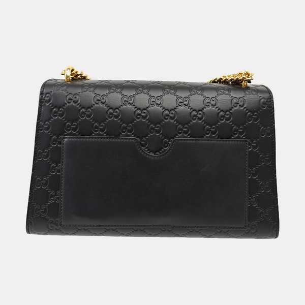 Padlock Medium Monogram Calfskin Black