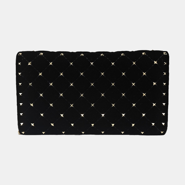 Spike Up Quilted Velvet Black