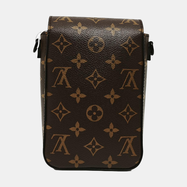S LOCK Mini Monogram Coated Canvas Brown