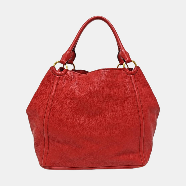 Calfskin Top Handle Bag Red