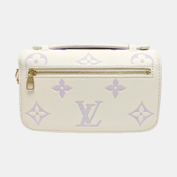 MÉTIS EAST WEST Monogram Calfskin White