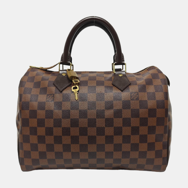 SPEEDY 30 Damier Ebene Coated Canvas Brown