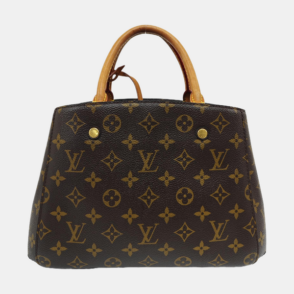 MONTAIGNE Monogram Coated Canvas Brown