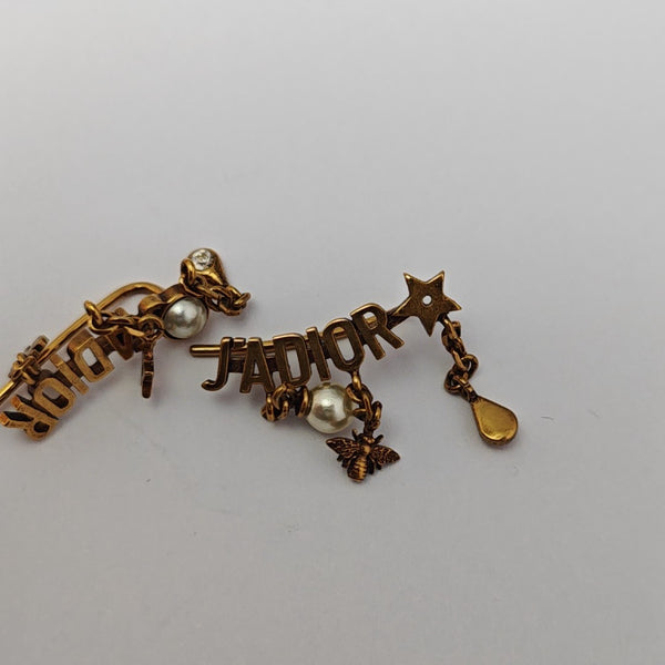 J'adior Metal Gold Stud Earrings