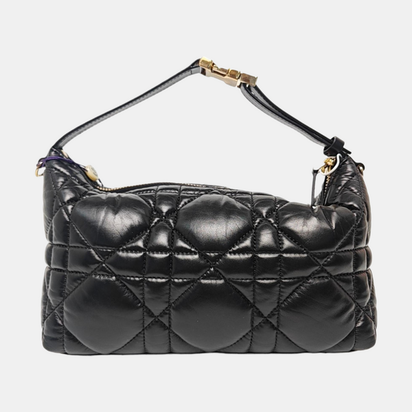 Diortravel Nomad Medium Cannage Calfskin Black