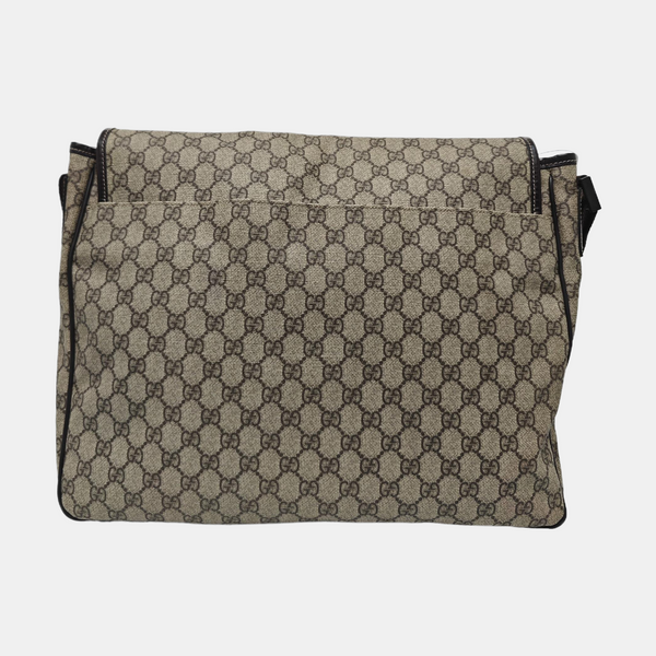 GG Messenger Monogram Coated Canvas Black