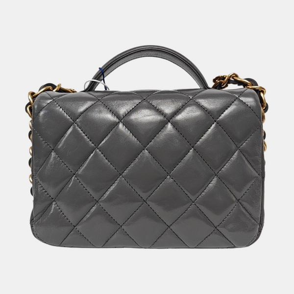 Quilted Lambskin Gray