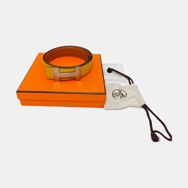 Leather Belt Yellow