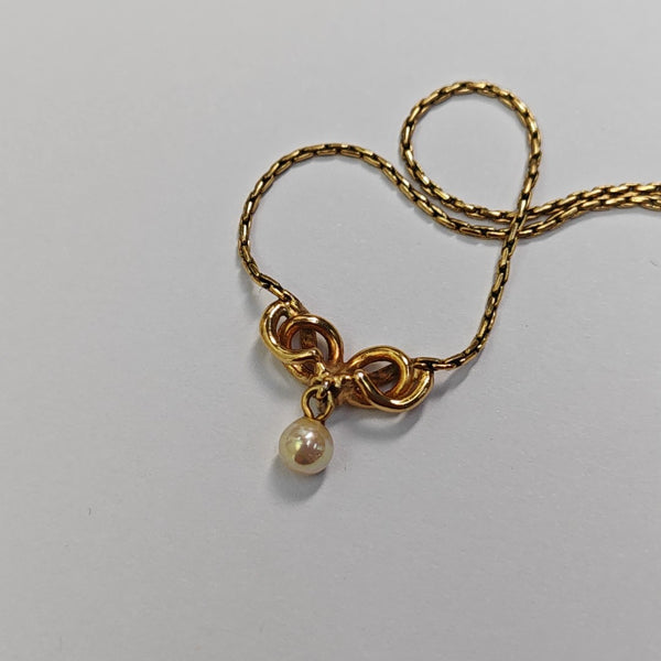 Twist Round Metal Gold Necklace