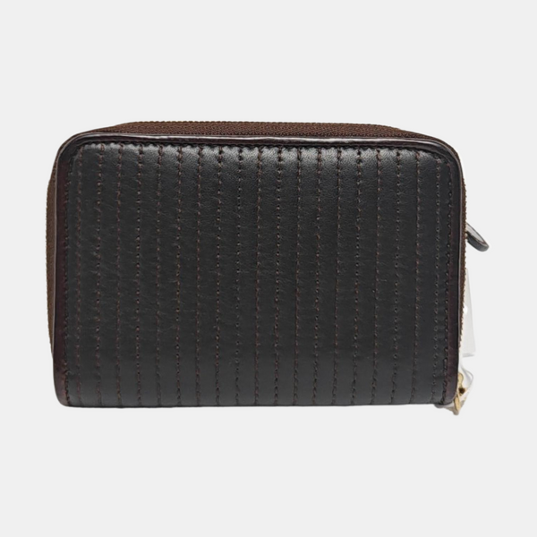 Quilted Leather Wallet Black