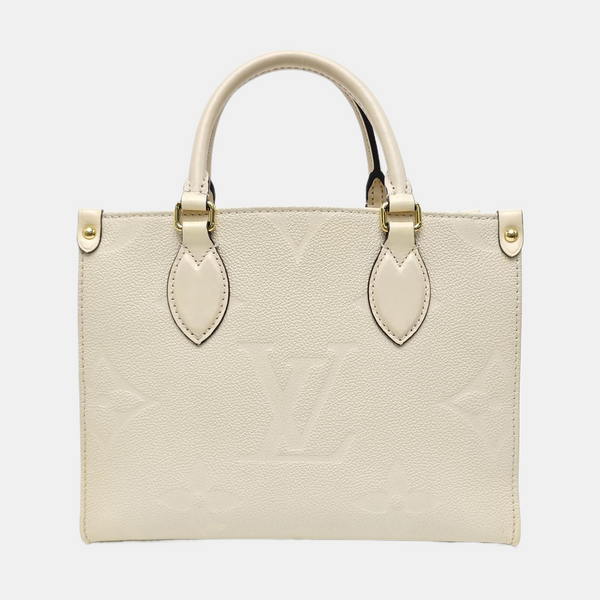 ONTHEGO PM Monogram Calfskin Beige