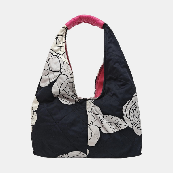 Quilted Canvas Shoulder Bag Small Multicolor